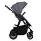 Carucior 2 in 1, Lionelo, Amber Plus, Cadru aluminiu, Cu landou intarit si salteluta moale, Reversibil, Maner ajustabil, Cu accesorii, Cu ventilatie panoramica 3D, Pana la 22 kg, EN1888-1, EN1888-2, EN1466, Gri inchis