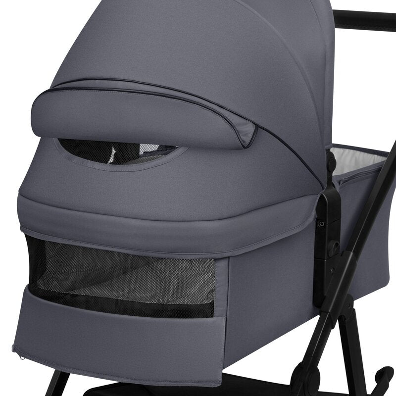 Carucior 2 in 1, Lionelo, Amber Plus, Cadru aluminiu, Cu landou intarit si salteluta moale, Reversibil, Maner ajustabil, Cu accesorii, Cu ventilatie panoramica 3D, Pana la 22 kg, EN1888-1, EN1888-2, EN1466, Gri inchis