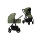 Carucior 2 in 1, Lionelo, Amber Plus, Cadru aluminiu, Cu landou intarit si salteluta moale, Reversibil, Maner ajustabil, Cu accesorii, Cu ventilatie panoramica 3D, Pana la 22 kg, EN1888-1, EN1888-2, EN1466, Verde
