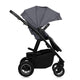 Carucior 2 in 1, Lionelo, Amber Plus, Cadru aluminiu, Cu landou intarit si salteluta moale, Reversibil, Maner ajustabil, Cu accesorii, Cu ventilatie panoramica 3D, Pana la 22 kg, EN1888-1, EN1888-2, EN1466, Gri inchis