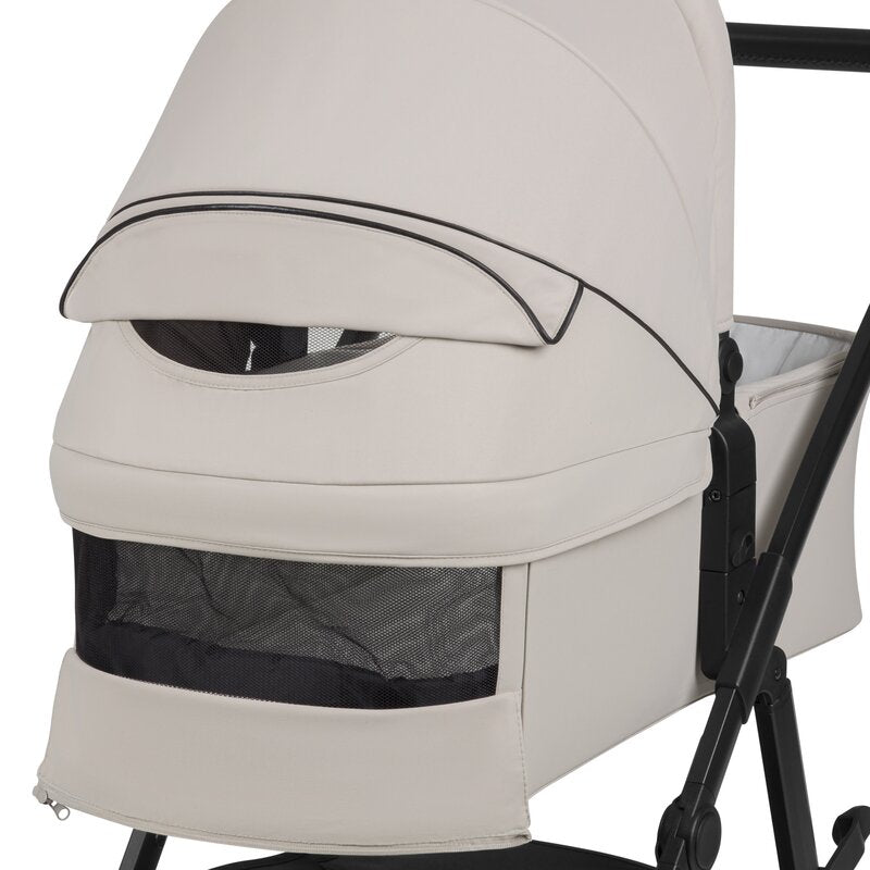 Carucior 2 in 1, Lionelo, Amber Plus, Cadru aluminiu, Cu landou intarit si salteluta moale, Reversibil, Maner ajustabil, Cu accesorii, Cu ventilatie panoramica 3D, Pana la 22 kg, EN1888-1, EN1888-2, EN1466, Bej