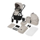 Carucior 2 in 1, Lionelo, Amber Plus, Cadru aluminiu, Cu landou intarit si salteluta moale, Reversibil, Maner ajustabil, Cu accesorii, Cu ventilatie panoramica 3D, Pana la 22 kg, EN1888-1, EN1888-2, EN1466, Bej