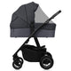 Carucior 2 in 1, Lionelo, Amber Plus, Cadru aluminiu, Cu landou intarit si salteluta moale, Reversibil, Maner ajustabil, Cu accesorii, Cu ventilatie panoramica 3D, Pana la 22 kg, EN1888-1, EN1888-2, EN1466, Gri inchis