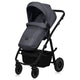 Carucior 2 in 1, Lionelo, Amber Plus, Cadru aluminiu, Cu landou intarit si salteluta moale, Reversibil, Maner ajustabil, Cu accesorii, Cu ventilatie panoramica 3D, Pana la 22 kg, EN1888-1, EN1888-2, EN1466, Gri inchis