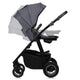 Carucior 2 in 1, Lionelo, Amber Plus, Cadru aluminiu, Cu landou intarit si salteluta moale, Reversibil, Maner ajustabil, Cu accesorii, Cu ventilatie panoramica 3D, Pana la 22 kg, EN1888-1, EN1888-2, EN1466, Gri inchis