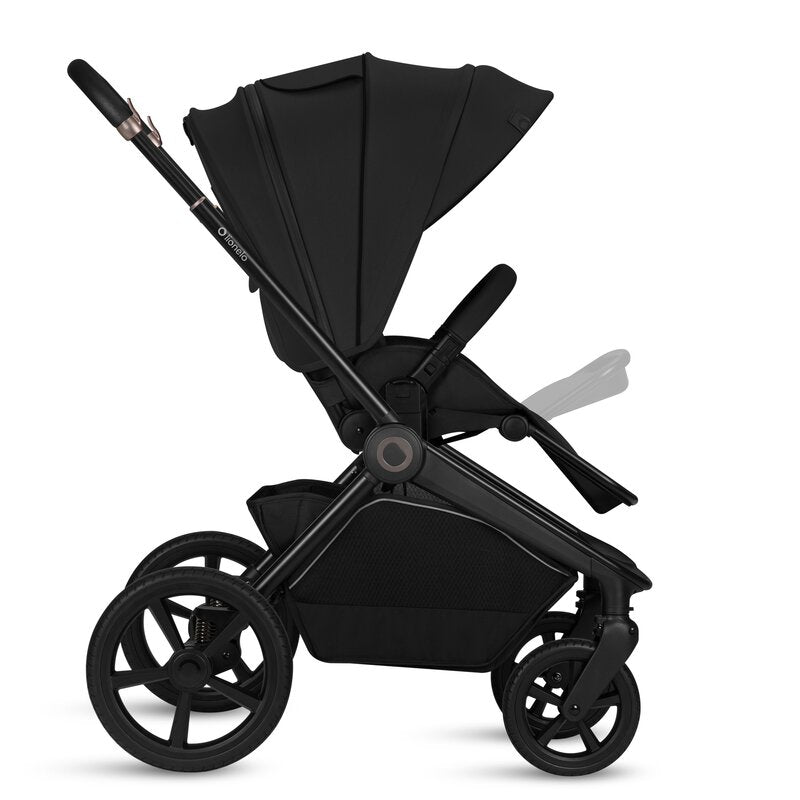 Carucior 2 in 1, Lionelo, Freya, Landou si salteluta ventilate, Pliabil, Reglare spatar-3 pozitii, Suport de picioare-4 pozitii, Maner reglabil-3 pozitii, Adaptori inclusi compatibili cu Cybex, Maxi-Cosi, Kiddy, Avionaut, Sustine 22 kg, 0luni+, Negru