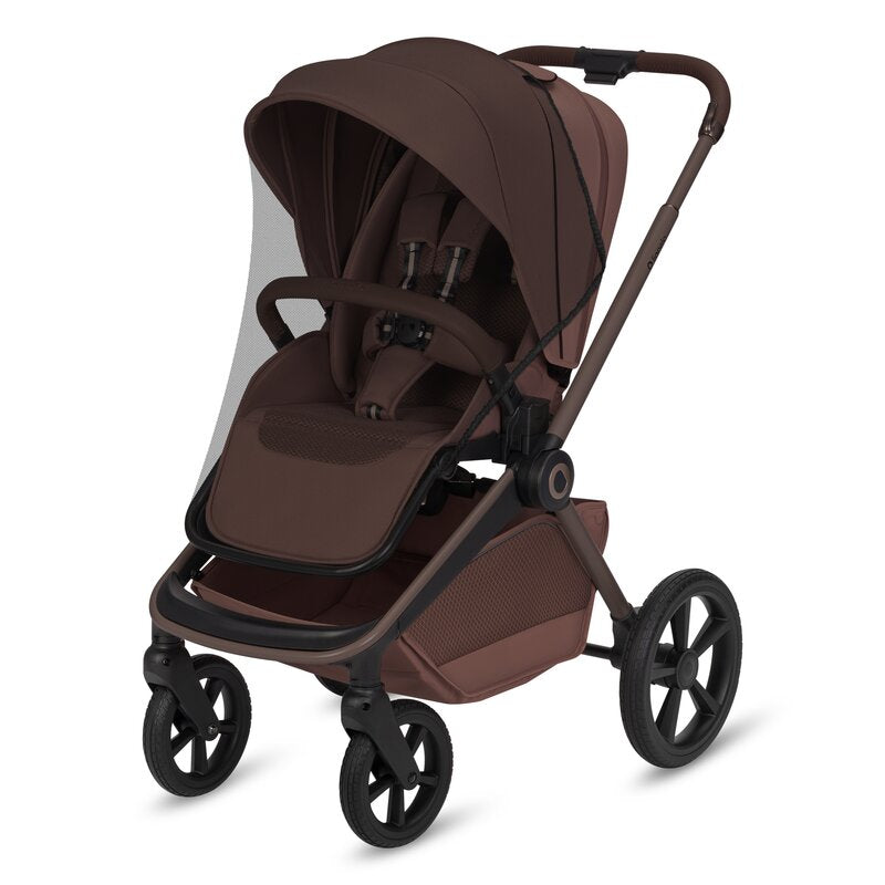 Carucior 2 in 1, Lionelo, Freya, Landou si salteluta ventilate, Pliabil, Reglare spatar-3 pozitii, Suport de picioare-4 pozitii, Maner reglabil-3 pozitii, Adaptori inclusi compatibili cu Cybex, Maxi-Cosi, Kiddy, Avionaut, Sustine 22 kg, 0luni+, Maro