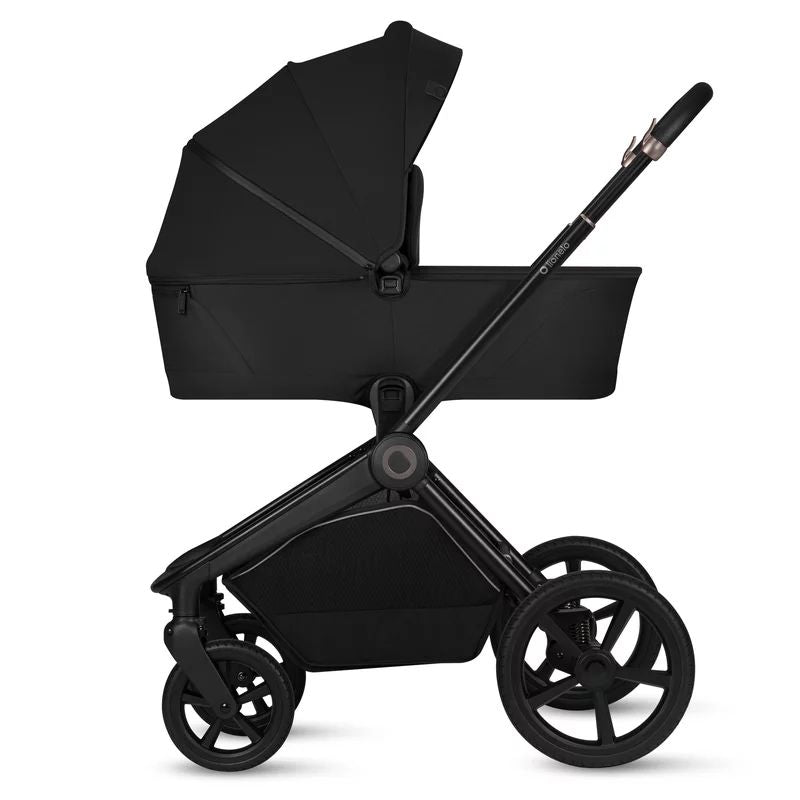 Carucior 2 in 1, Lionelo, Freya, Landou si salteluta ventilate, Pliabil, Reglare spatar-3 pozitii, Suport de picioare-4 pozitii, Maner reglabil-3 pozitii, Adaptori inclusi compatibili cu Cybex, Maxi-Cosi, Kiddy, Avionaut, Sustine 22 kg, 0luni+, Negru
