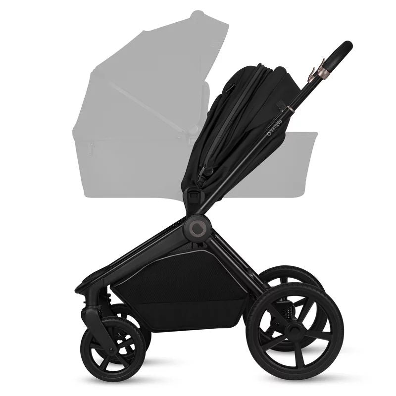 Carucior 2 in 1, Lionelo, Freya, Landou si salteluta ventilate, Pliabil, Reglare spatar-3 pozitii, Suport de picioare-4 pozitii, Maner reglabil-3 pozitii, Adaptori inclusi compatibili cu Cybex, Maxi-Cosi, Kiddy, Avionaut, Sustine 22 kg, 0luni+, Negru