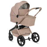 Carucior 2 in 1, Lionelo, Freya, Landou si salteluta ventilate, Pliabil, Reglare spatar-3 pozitii, Suport de picioare-4 pozitii, Maner reglabil-3 pozitii, Adaptori inclusi compatibili cu Cybex, Maxi-Cosi, Kiddy, Avionaut, Sustine 22 kg, 0luni+, Bej