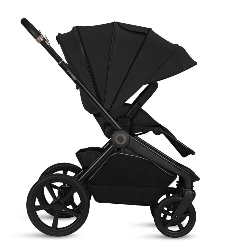 Carucior 2 in 1, Lionelo, Freya, Landou si salteluta ventilate, Pliabil, Reglare spatar-3 pozitii, Suport de picioare-4 pozitii, Maner reglabil-3 pozitii, Adaptori inclusi compatibili cu Cybex, Maxi-Cosi, Kiddy, Avionaut, Sustine 22 kg, 0luni+, Negru