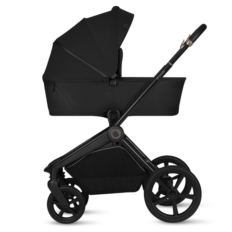 Carucior 2 in 1, Lionelo, Freya, Landou si salteluta ventilate, Pliabil, Reglare spatar-3 pozitii, Suport de picioare-4 pozitii, Maner reglabil-3 pozitii, Adaptori inclusi compatibili cu Cybex, Maxi-Cosi, Kiddy, Avionaut, Sustine 22 kg, 0luni+, Negru
