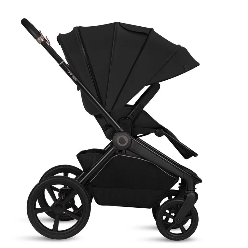 Carucior 2 in 1, Lionelo, Freya, Landou si salteluta ventilate, Pliabil, Reglare spatar-3 pozitii, Suport de picioare-4 pozitii, Maner reglabil-3 pozitii, Adaptori inclusi compatibili cu Cybex, Maxi-Cosi, Kiddy, Avionaut, Sustine 22 kg, 0luni+, Negru