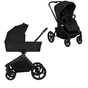 Carucior 2 in 1, Lionelo, Freya, Landou si salteluta ventilate, Pliabil, Reglare spatar-3 pozitii, Suport de picioare-4 pozitii, Maner reglabil-3 pozitii, Adaptori inclusi compatibili cu Cybex, Maxi-Cosi, Kiddy, Avionaut, Sustine 22 kg, 0luni+, Negru