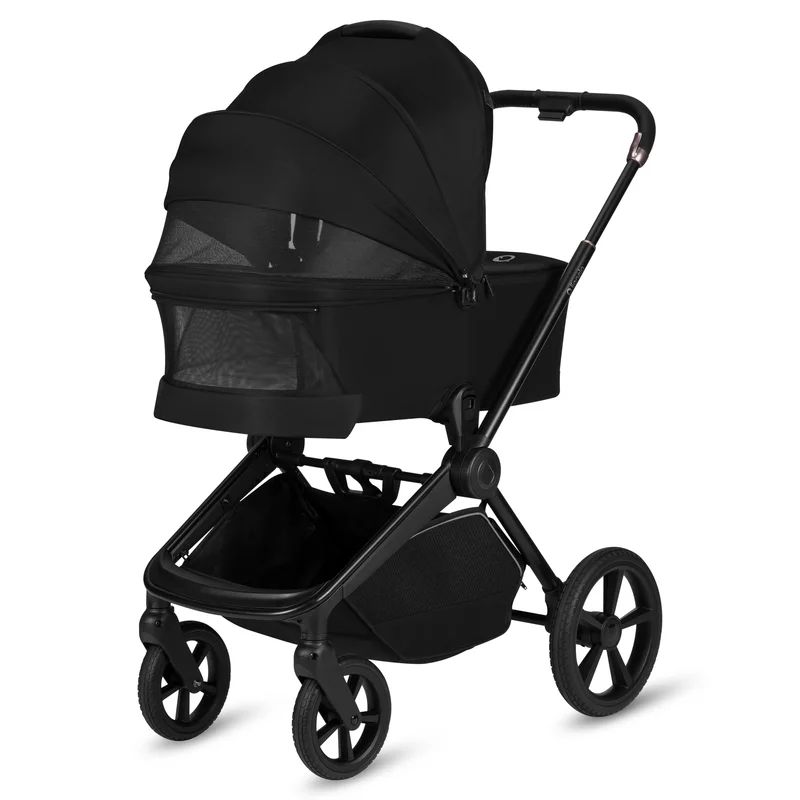 Carucior 2 in 1, Lionelo, Freya, Landou si salteluta ventilate, Pliabil, Reglare spatar-3 pozitii, Suport de picioare-4 pozitii, Maner reglabil-3 pozitii, Adaptori inclusi compatibili cu Cybex, Maxi-Cosi, Kiddy, Avionaut, Sustine 22 kg, 0luni+, Negru