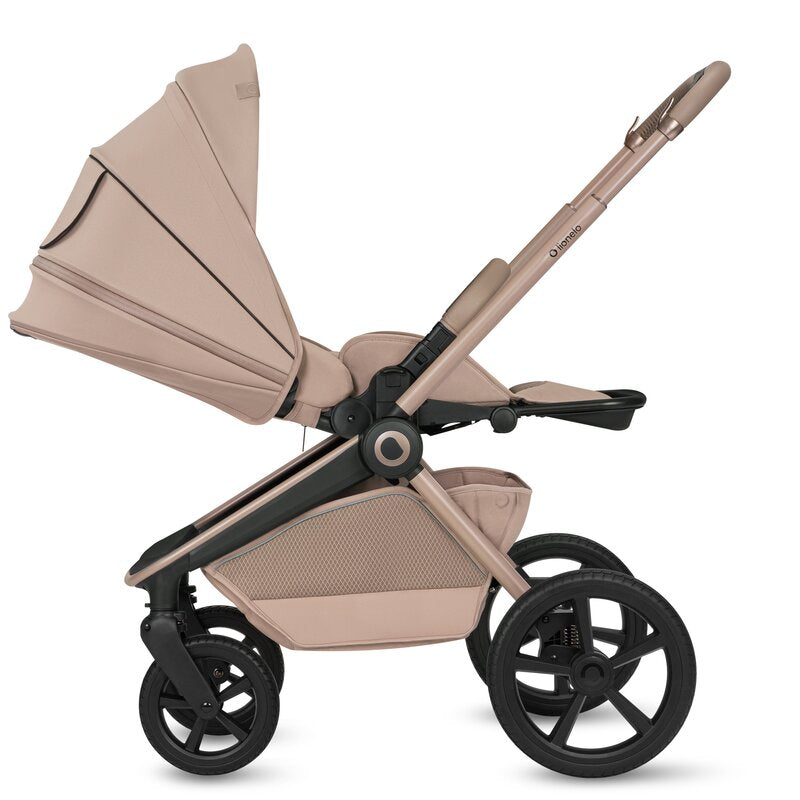 Carucior 2 in 1, Lionelo, Freya, Landou si salteluta ventilate, Pliabil, Reglare spatar-3 pozitii, Suport de picioare-4 pozitii, Maner reglabil-3 pozitii, Adaptori inclusi compatibili cu Cybex, Maxi-Cosi, Kiddy, Avionaut, Sustine 22 kg, 0luni+, Bej