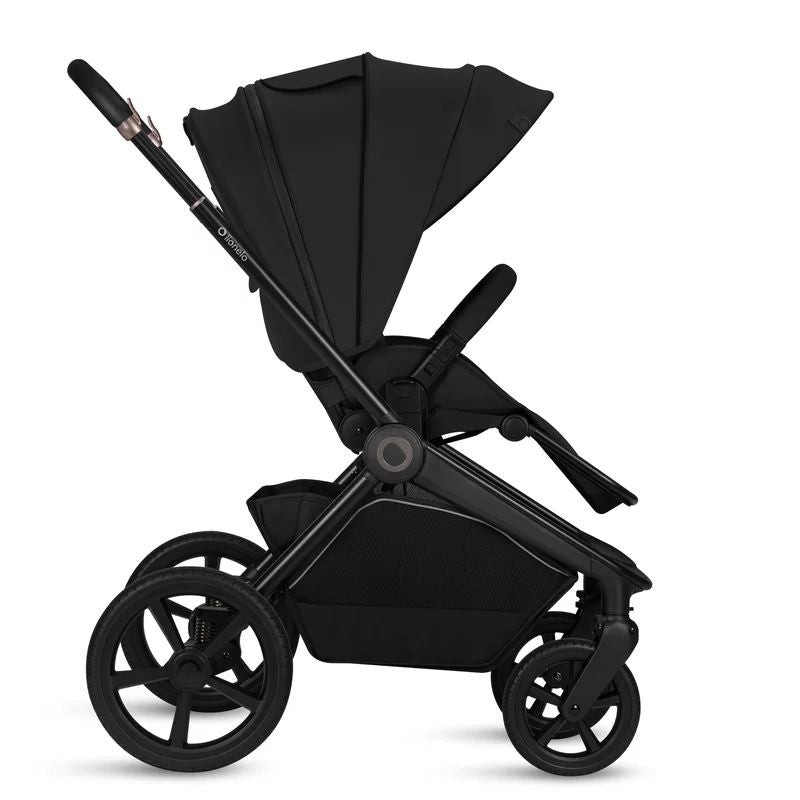 Carucior 2 in 1, Lionelo, Freya, Landou si salteluta ventilate, Pliabil, Reglare spatar-3 pozitii, Suport de picioare-4 pozitii, Maner reglabil-3 pozitii, Adaptori inclusi compatibili cu Cybex, Maxi-Cosi, Kiddy, Avionaut, Sustine 22 kg, 0luni+, Negru