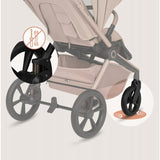 Carucior 2 in 1, Lionelo, Freya, Landou si salteluta ventilate, Pliabil, Reglare spatar-3 pozitii, Suport de picioare-4 pozitii, Maner reglabil-3 pozitii, Adaptori inclusi compatibili cu Cybex, Maxi-Cosi, Kiddy, Avionaut, Sustine 22 kg, 0luni+, Bej