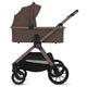 Carucior 2 in 1, Lionelo, Layla, Pana la 22 kg, Cadru aluminiu, Cu landou intarit si salteluta din spuma AirDots, Reversibil, Cu ventilatie 3D, Cu accesorii, EN1888-1-2, EN1466, Maro