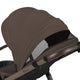 Carucior 2 in 1, Lionelo, Layla, Pana la 22 kg, Cadru aluminiu, Cu landou intarit si salteluta din spuma AirDots, Reversibil, Cu ventilatie 3D, Cu accesorii, EN1888-1-2, EN1466, Maro