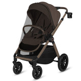 Carucior 2 in 1, Lionelo, Layla, Pana la 22 kg, Cadru aluminiu, Cu landou intarit si salteluta din spuma AirDots, Reversibil, Cu ventilatie 3D, Cu accesorii, EN1888-1-2, EN1466, Maro