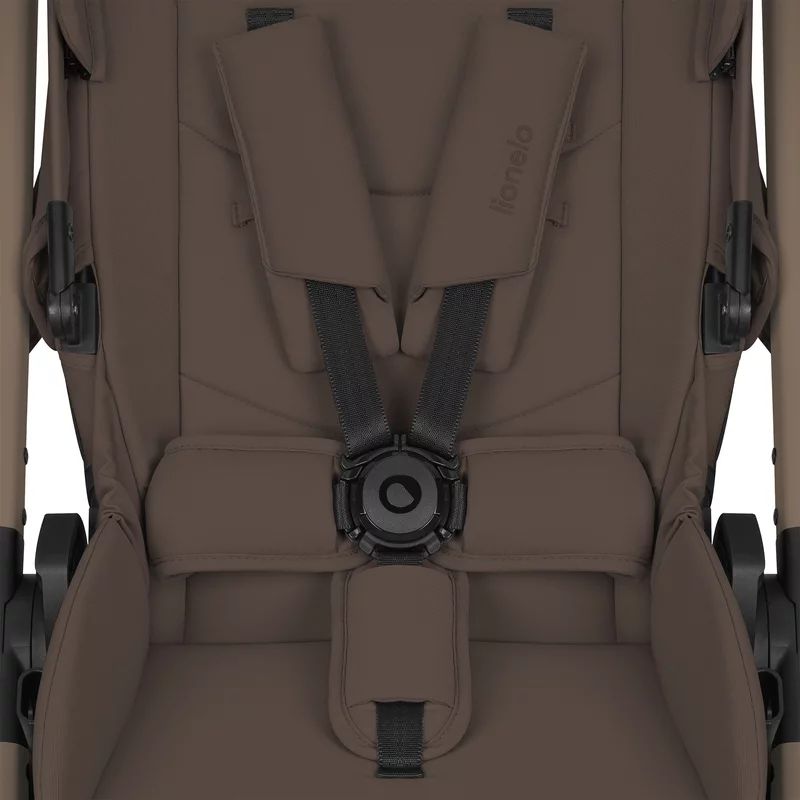 Carucior 2 in 1, Lionelo, Layla, Pana la 22 kg, Cadru aluminiu, Cu landou intarit si salteluta din spuma AirDots, Reversibil, Cu ventilatie 3D, Cu accesorii, EN1888-1-2, EN1466, Maro