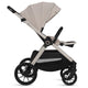 Carucior 2 in 1, Lionelo, Layla, Pana la 22 kg, Cadru aluminiu, Cu landou intarit si salteluta din spuma AirDots, Reversibil, Cu ventilatie 3D, Cu accesorii, EN1888-1, EN1888-2, EN1466, Bej