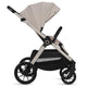 Carucior 2 in 1, Lionelo, Layla, Pana la 22 kg, Cadru aluminiu, Cu landou intarit si salteluta din spuma AirDots, Reversibil, Cu ventilatie 3D, Cu accesorii, EN1888-1, EN1888-2, EN1466, Bej