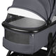 Carucior 2 in 1, Lionelo, Layla, Pana la 22 kg, Cadru aluminiu, Cu landou intarit si salteluta din spuma AirDots, Reversibil, Cu ventilatie 3D, Cu accesorii, EN1888-1, EN1888-2, EN1466, Gri