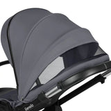Carucior 2 in 1, Lionelo, Layla, Pana la 22 kg, Cadru aluminiu, Cu landou intarit si salteluta din spuma AirDots, Reversibil, Cu ventilatie 3D, Cu accesorii, EN1888-1, EN1888-2, EN1466, Gri