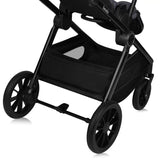 Carucior 2 in 1, Lionelo, Layla, Pana la 22 kg, Cadru aluminiu, Cu landou intarit si salteluta din spuma AirDots, Reversibil, Cu ventilatie 3D, Cu accesorii, EN1888-1, EN1888-2, EN1466, Gri