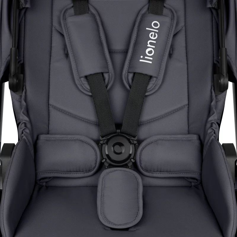 Carucior 2 in 1, Lionelo, Layla, Pana la 22 kg, Cadru aluminiu, Cu landou intarit si salteluta din spuma AirDots, Reversibil, Cu ventilatie 3D, Cu accesorii, EN1888-1, EN1888-2, EN1466, Gri