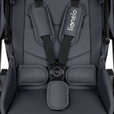 Carucior 2 in 1, Lionelo, Layla, Pana la 22 kg, Cadru aluminiu, Cu landou intarit si salteluta din spuma AirDots, Reversibil, Cu ventilatie 3D, Cu accesorii, EN1888-1, EN1888-2, EN1466, Gri