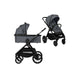 Carucior 2 in 1, Lionelo, Layla, Pana la 22 kg, Cadru aluminiu, Cu landou intarit si salteluta din spuma AirDots, Reversibil, Cu ventilatie 3D, Cu accesorii, EN1888-1, EN1888-2, EN1466, Gri