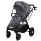 Carucior 2 in 1, Lionelo, Layla, Pana la 22 kg, Cadru aluminiu, Cu landou intarit si salteluta din spuma AirDots, Reversibil, Cu ventilatie 3D, Cu accesorii, EN1888-1, EN1888-2, EN1466, Gri