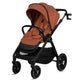 Carucior 2 in 1, Lionelo, Layla, Pana la 22 kg, Cadru aluminiu, Cu landou intarit si salteluta din spuma AirDots, Reversibil, Cu ventilatie 3D, Cu accesorii, EN1888-1, EN1888-2, EN1466, Maro