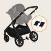 Carucior 2 in 1, Lionelo, Layla, Pana la 22 kg, Cadru aluminiu, Cu landou intarit si salteluta din spuma AirDots, Reversibil, Cu ventilatie 3D, Cu accesorii, EN1888-1, EN1888-2, EN1466, Maro