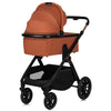 Carucior 2 in 1, Lionelo, Layla, Pana la 22 kg, Cadru aluminiu, Cu landou intarit si salteluta din spuma AirDots, Reversibil, Cu ventilatie 3D, Cu accesorii, EN1888-1, EN1888-2, EN1466, Maro