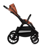 Carucior 2 in 1, Lionelo, Layla, Pana la 22 kg, Cadru aluminiu, Cu landou intarit si salteluta din spuma AirDots, Reversibil, Cu ventilatie 3D, Cu accesorii, EN1888-1, EN1888-2, EN1466, Maro