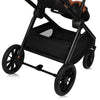 Carucior 2 in 1, Lionelo, Layla, Pana la 22 kg, Cadru aluminiu, Cu landou intarit si salteluta din spuma AirDots, Reversibil, Cu ventilatie 3D, Cu accesorii, EN1888-1, EN1888-2, EN1466, Maro