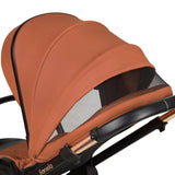 Carucior 2 in 1, Lionelo, Layla, Pana la 22 kg, Cadru aluminiu, Cu landou intarit si salteluta din spuma AirDots, Reversibil, Cu ventilatie 3D, Cu accesorii, EN1888-1, EN1888-2, EN1466, Maro