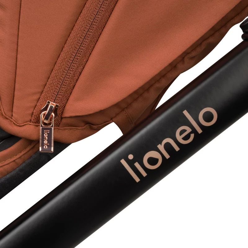 Carucior 2 in 1, Lionelo, Layla, Pana la 22 kg, Cadru aluminiu, Cu landou intarit si salteluta din spuma AirDots, Reversibil, Cu ventilatie 3D, Cu accesorii, EN1888-1, EN1888-2, EN1466, Maro