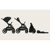 Carucior 2 in 1, Lionelo, Layla, Pana la 22 kg, Cadru aluminiu, Cu landou intarit si salteluta din spuma AirDots, Reversibil, Cu ventilatie 3D, Cu accesorii, EN1888-1, EN1888-2, EN1466, Negru