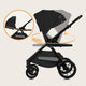 Carucior 2 in 1, Lionelo, Layla, Pana la 22 kg, Cadru aluminiu, Cu landou intarit si salteluta din spuma AirDots, Reversibil, Cu ventilatie 3D, Cu accesorii, EN1888-1, EN1888-2, EN1466, Negru