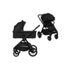 Carucior 2 in 1, Lionelo, Layla, Pana la 22 kg, Cadru aluminiu, Cu landou intarit si salteluta din spuma AirDots, Reversibil, Cu ventilatie 3D, Cu accesorii, EN1888-1, EN1888-2, EN1466, Negru