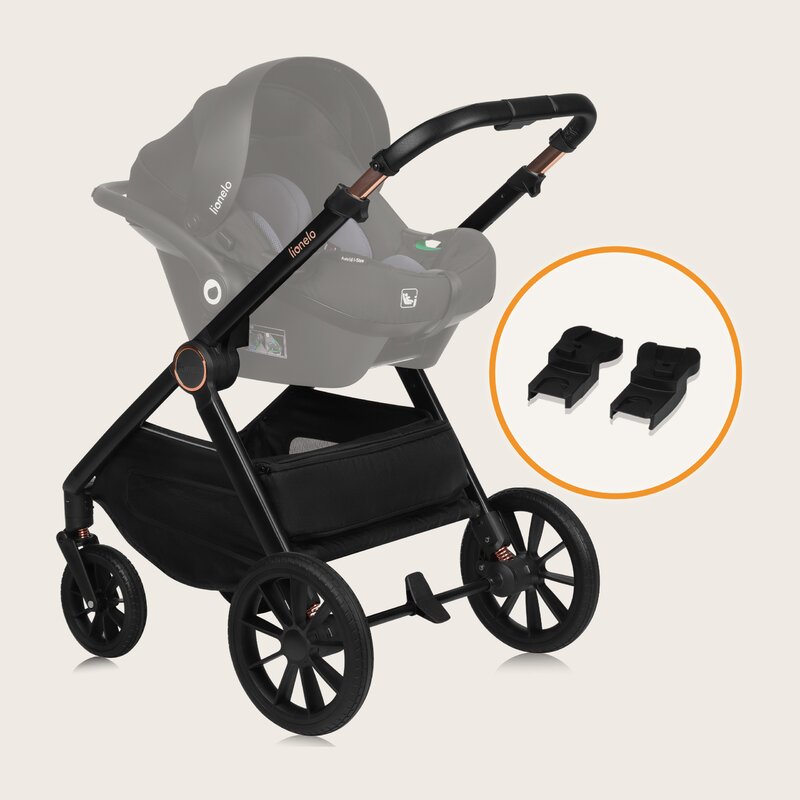 Carucior 2 in 1, Lionelo, Layla, Pana la 22 kg, Cadru aluminiu, Cu landou intarit si salteluta din spuma AirDots, Reversibil, Cu ventilatie 3D, Cu accesorii, EN1888-1, EN1888-2, EN1466, Verde
