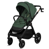 Carucior 2 in 1, Lionelo, Layla, Pana la 22 kg, Cadru aluminiu, Cu landou intarit si salteluta din spuma AirDots, Reversibil, Cu ventilatie 3D, Cu accesorii, EN1888-1, EN1888-2, EN1466, Verde