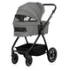 Carucior 2 in 1, Lionelo, Meril, Cu landou si scaun cu dimensiune XL, Reversibil, Cu sistem de ventilatie 3D, Cu accesorii, Pana la 22 kg, Conform cu EN1888-1 EN1888-2, EN1466, Gri