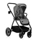 Carucior 2 in 1, Lionelo, Meril, Cu landou si scaun cu dimensiune XL, Reversibil, Cu sistem de ventilatie 3D, Cu accesorii, Pana la 22 kg, Conform cu EN1888-1 EN1888-2, EN1466, Gri
