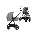 Carucior 2 in 1, Lionelo, Meril, Cu landou si scaun cu dimensiune XL, Reversibil, Cu sistem de ventilatie 3D, Cu accesorii, Pana la 22 kg, Conform cu EN1888-1 EN1888-2, EN1466, Gri
